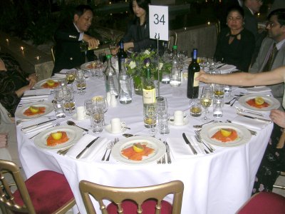Our Dinner Table and Early Guests.